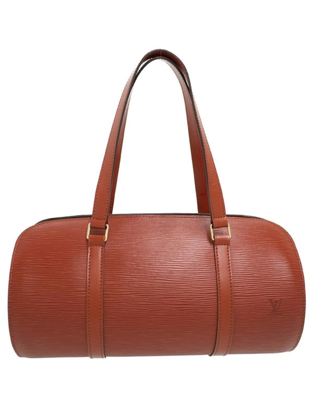 Louis Vuitton Epi Soufflot Shoulder Bag Leather Red Brown
